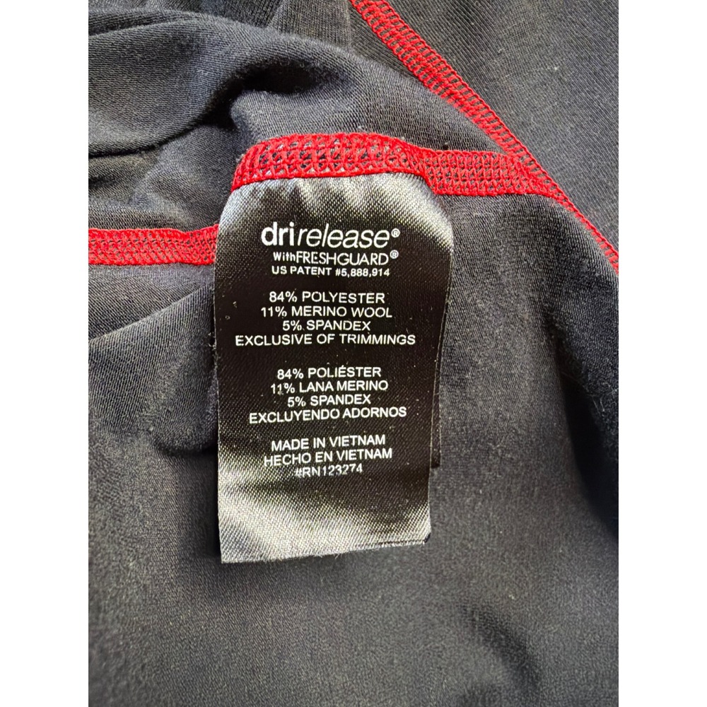 Paradox Mens Merino Blend 1/4 Zip Base Layer Shirt Black Red Large 646257 - Picture 6 of 7